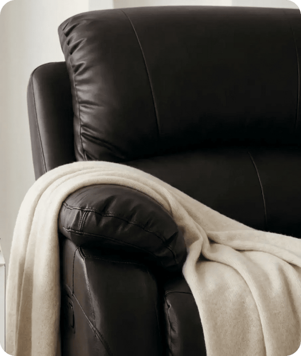 Serano Brown Leather Manual Recliner Armchair