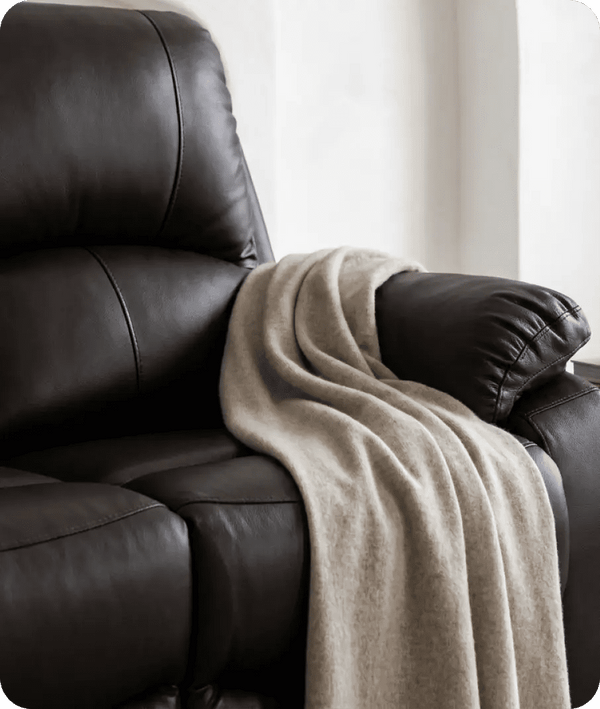 Serano Brown Leather Manual Recliner 2 Seater Sofa