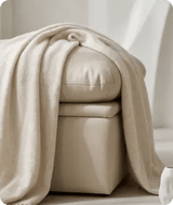 Florence Cream Leather Footstool