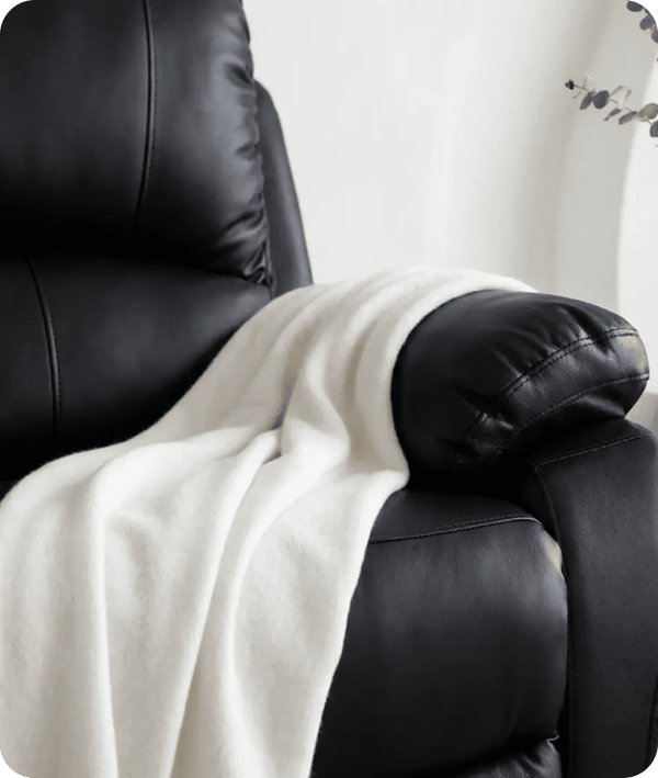 Serano Black Leather Manual Recliner 2 Seater Sofa