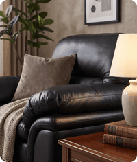 Florence Black  Leather Armchair