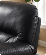Florence Black  Leather Armchair