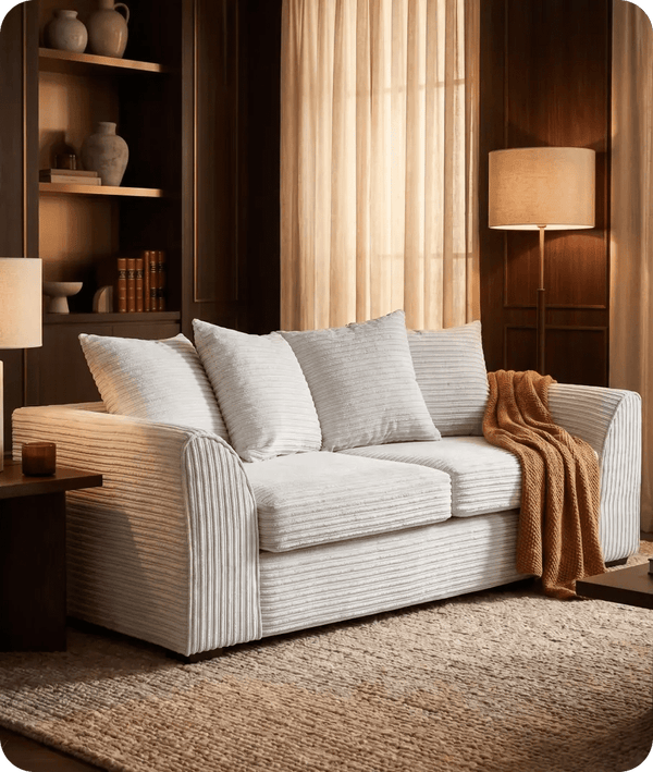 Oxford Shark Fabric 3 Seater Sofa