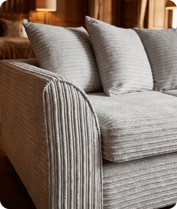 Oxford Shark Fabric 3 Seater Sofa