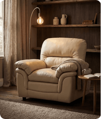 Florence Cream Leather Armchair