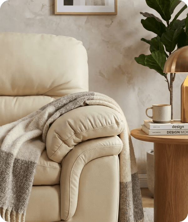 Florence Cream Leather Armchair