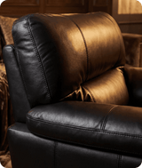 Dalmore Genuine Leather Black Armchair
