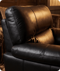 Dalmore Genuine Leather Black Armchair