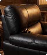 Dalmore Genuine Leather Black Armchair