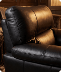 Dalmore Genuine Leather Black Armchair