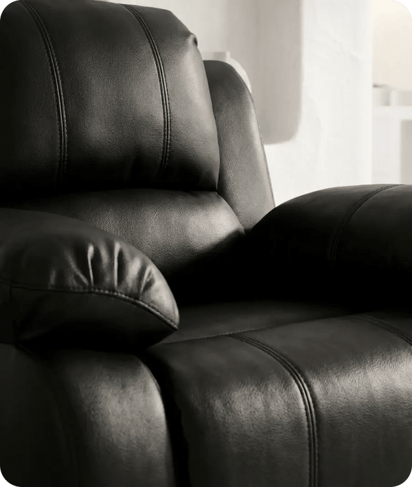 Veloura Black Leather Armchair