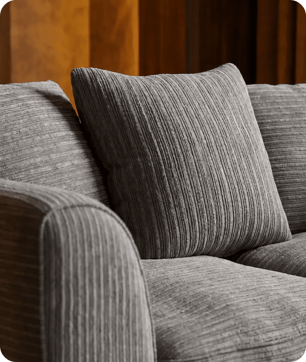 Oxford Grey Fabric 2 Seater Sofa