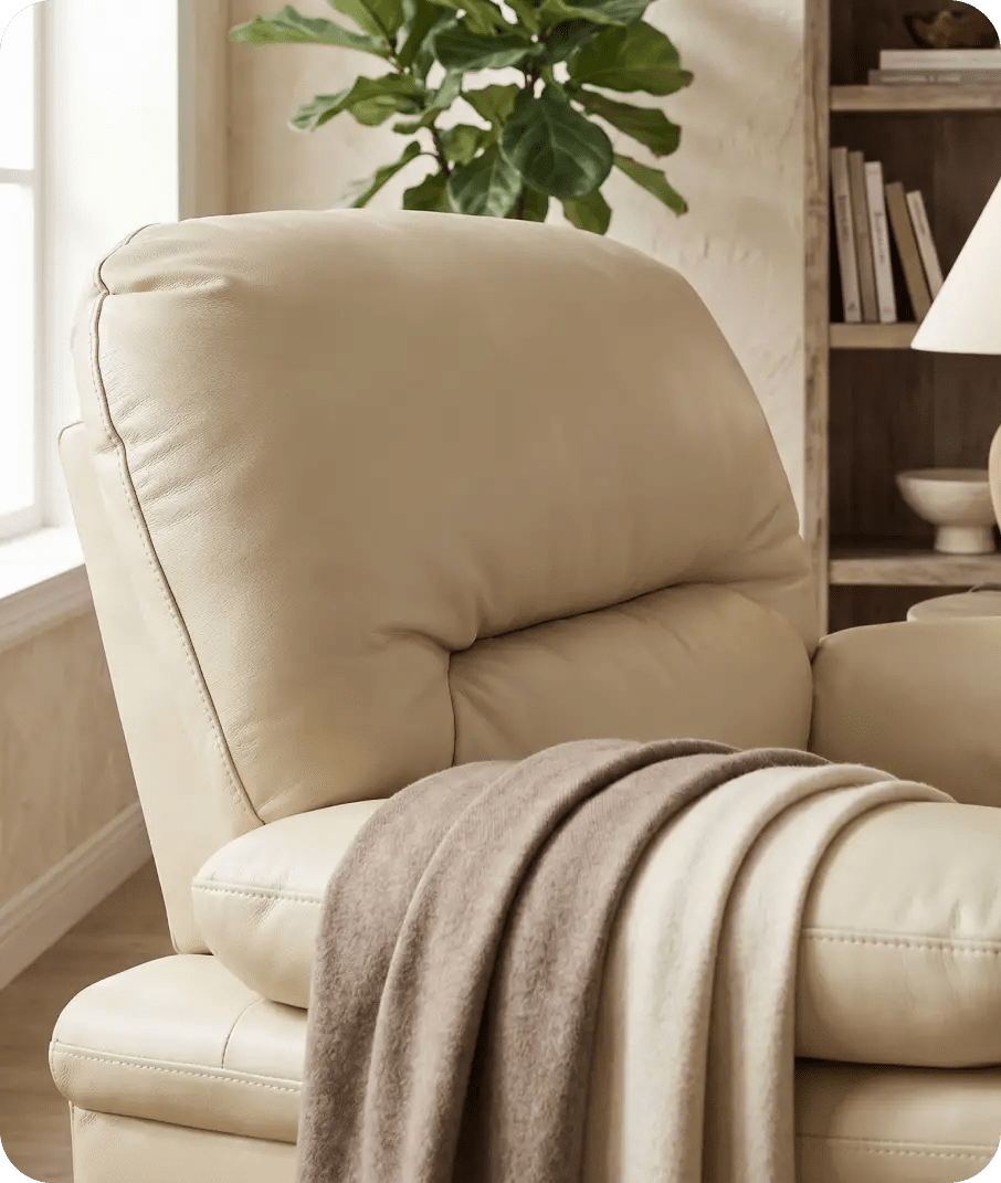 Florence Cream Leather Armchair