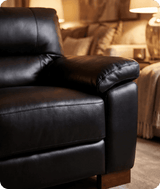 Dalmore Genuine Leather Black Armchair
