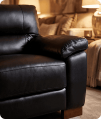 Dalmore Genuine Leather Black Armchair