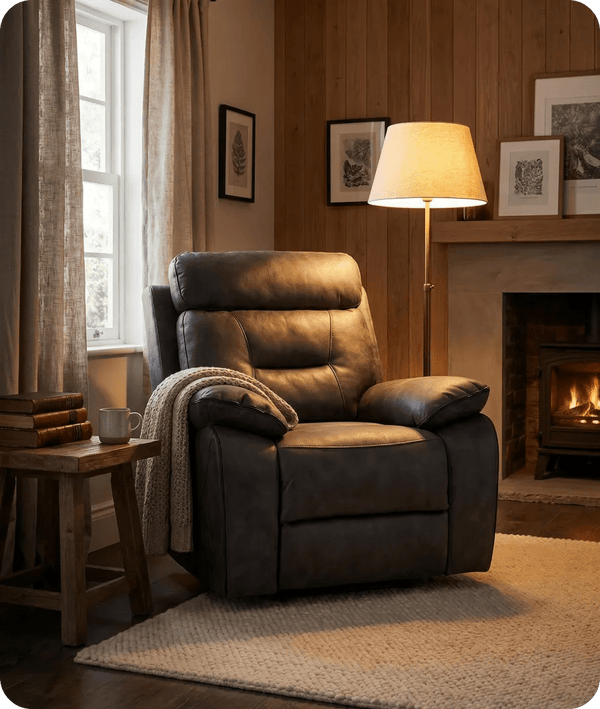 foster-dark-grey-fabric-electric-recliner-armchair-in-a-uk-living-room