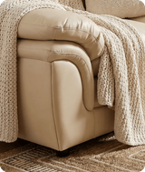 Florence Cream Leather 2 Seater Sofa