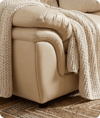 Florence Cream Leather 2 Seater Sofa