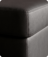 Veloura Grey  Leather Footstool