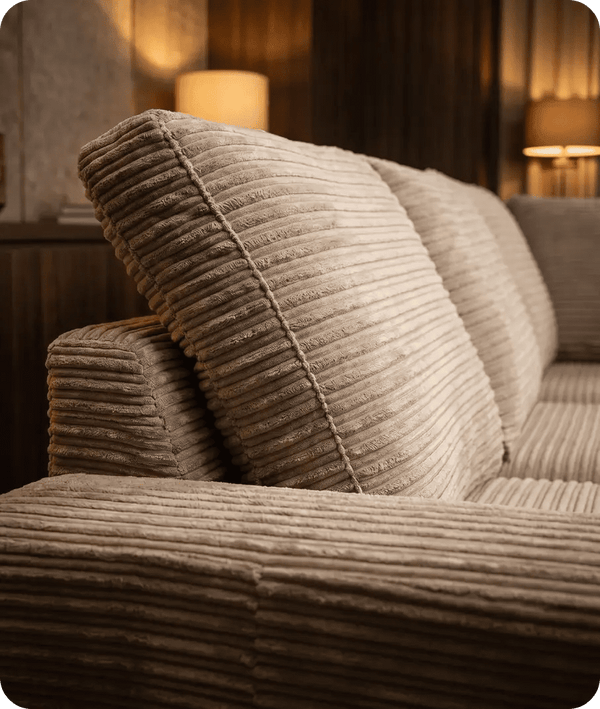 Oxford Caramel  Fabric RHC Corner Sofa