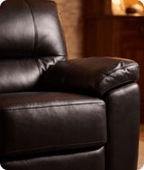 Dalmore Genuine Leather Black 3 Seater Sofa