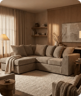 oxford-caramel-fabric-left-hand-corner-sofa-in-a-uk-living-room
