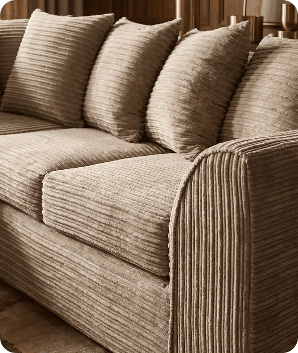 Oxford Caramel  Fabric LHC Corner Sofa