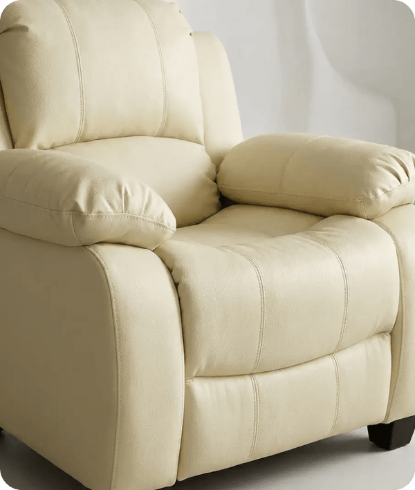 Veloura Cream Leather Armchair