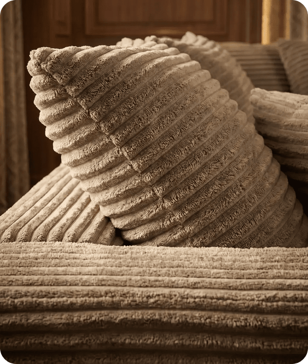 Oxford Caramel  Fabric LHC Corner Sofa