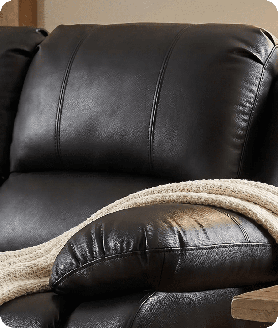 York Black Leather Electric Recliner 3 Seater Sofa - Sofa-Direct