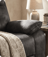foster-dark-grey-fabric-electric-recliner-armchair-close-up-detail