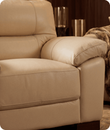 Dalmore Genuine Leather Cream Armchair