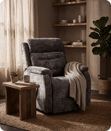 Oliver Grey Fabric Rise & Recline Mobility Chair