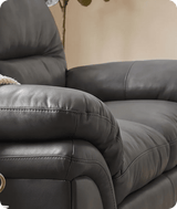 Florence Grey Leather 2 Seater Sofa