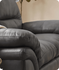 Florence Grey Leather 2 Seater Sofa