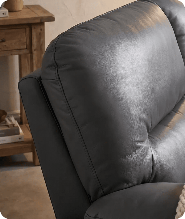 Florence Grey Leather 2 Seater Sofa