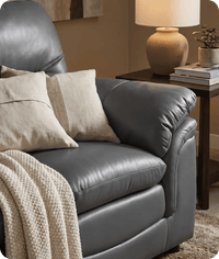 Florence Grey Leather 3 Seater Sofa
