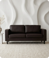 Nova Brown Leather 3 Seater Sofa