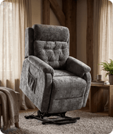 Oliver Grey Fabric Rise & Recline Mobility Chair