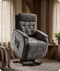 Oliver Grey Fabric Rise & Recline Mobility Chair