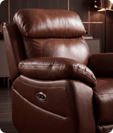 Torino Genuine Leather Tan Electric Power Recliner Armchair