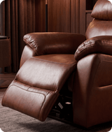 Torino Genuine Leather Tan Electric Power Recliner Armchair