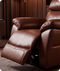 Torino Genuine Leather Tan Electric Power Recliner Armchair
