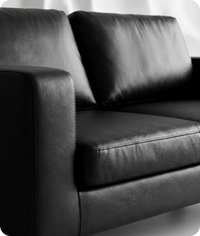Nova Black Leather 3 Seater Sofa