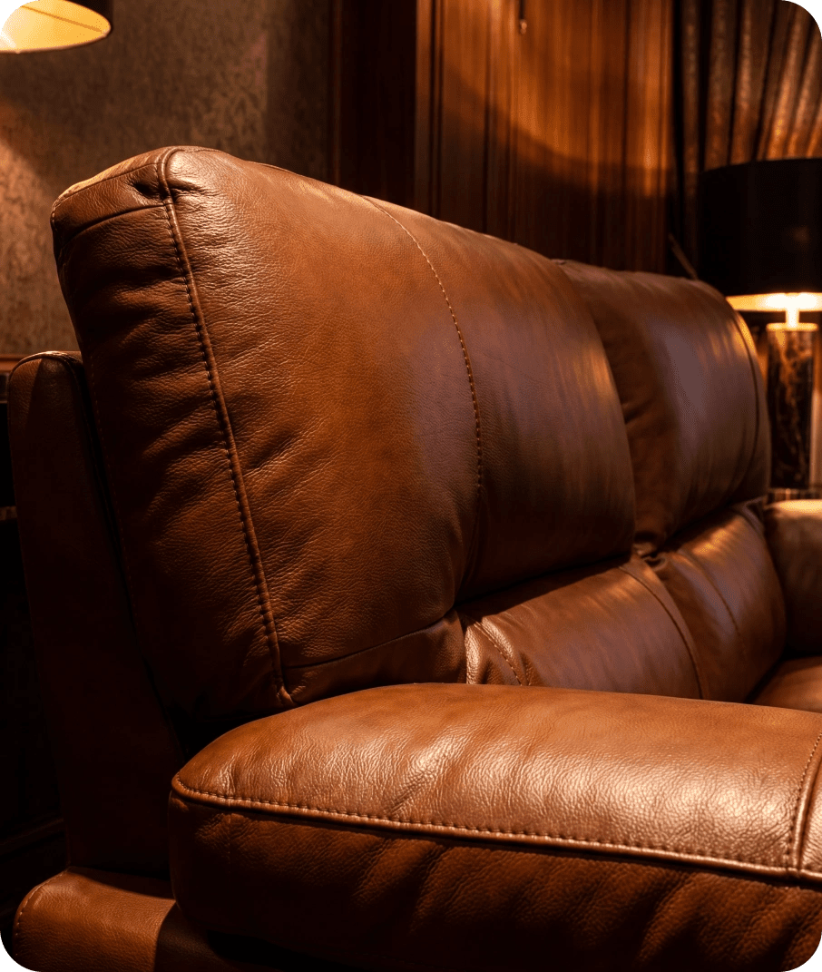 Dalmore Genuine Leather Tan 2 Seater Sofa