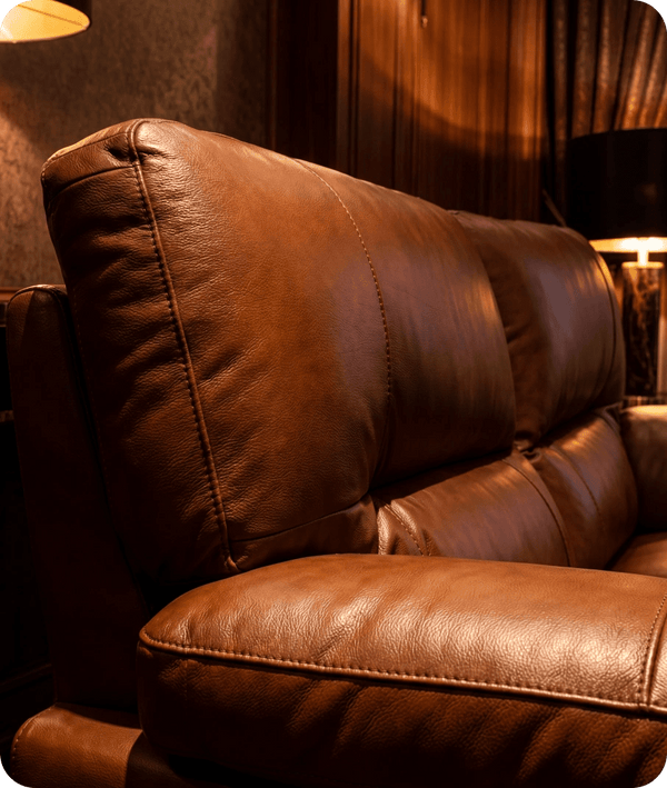 Dalmore Genuine Leather Tan 2 Seater Sofa