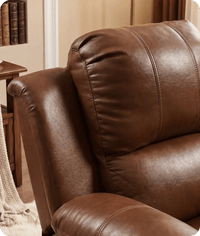 York Leather Tan Manual Recliner Armchair