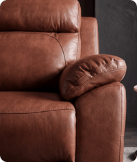 Torino Genuine Leather Tan  Electric Power Recliner 2 Seater Sofa