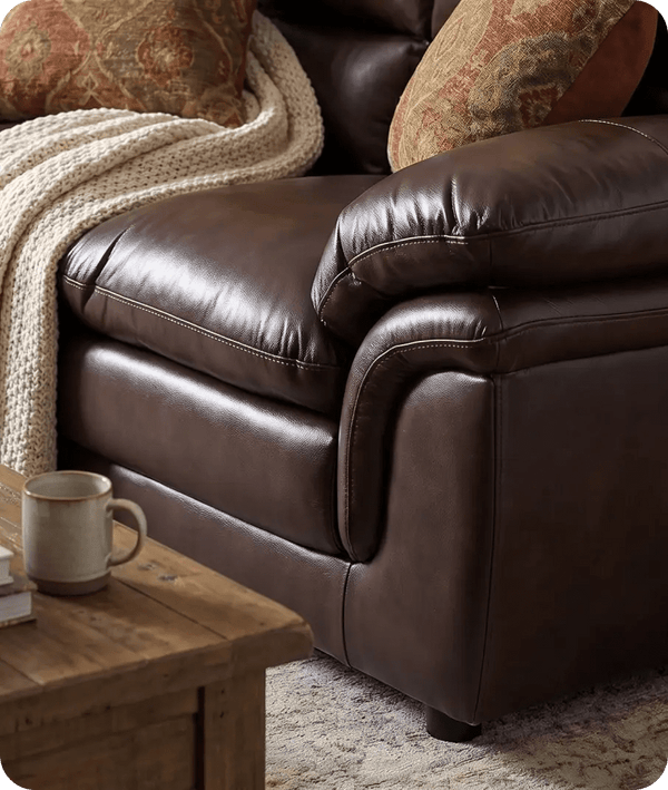 Florence Brown Leather 2 Seater Sofa