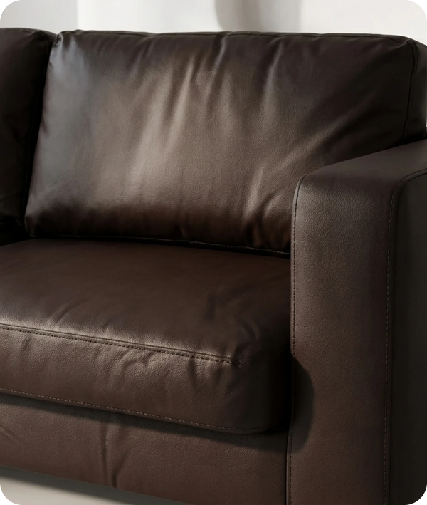 Nova Brown Leather 3 Seater Sofa